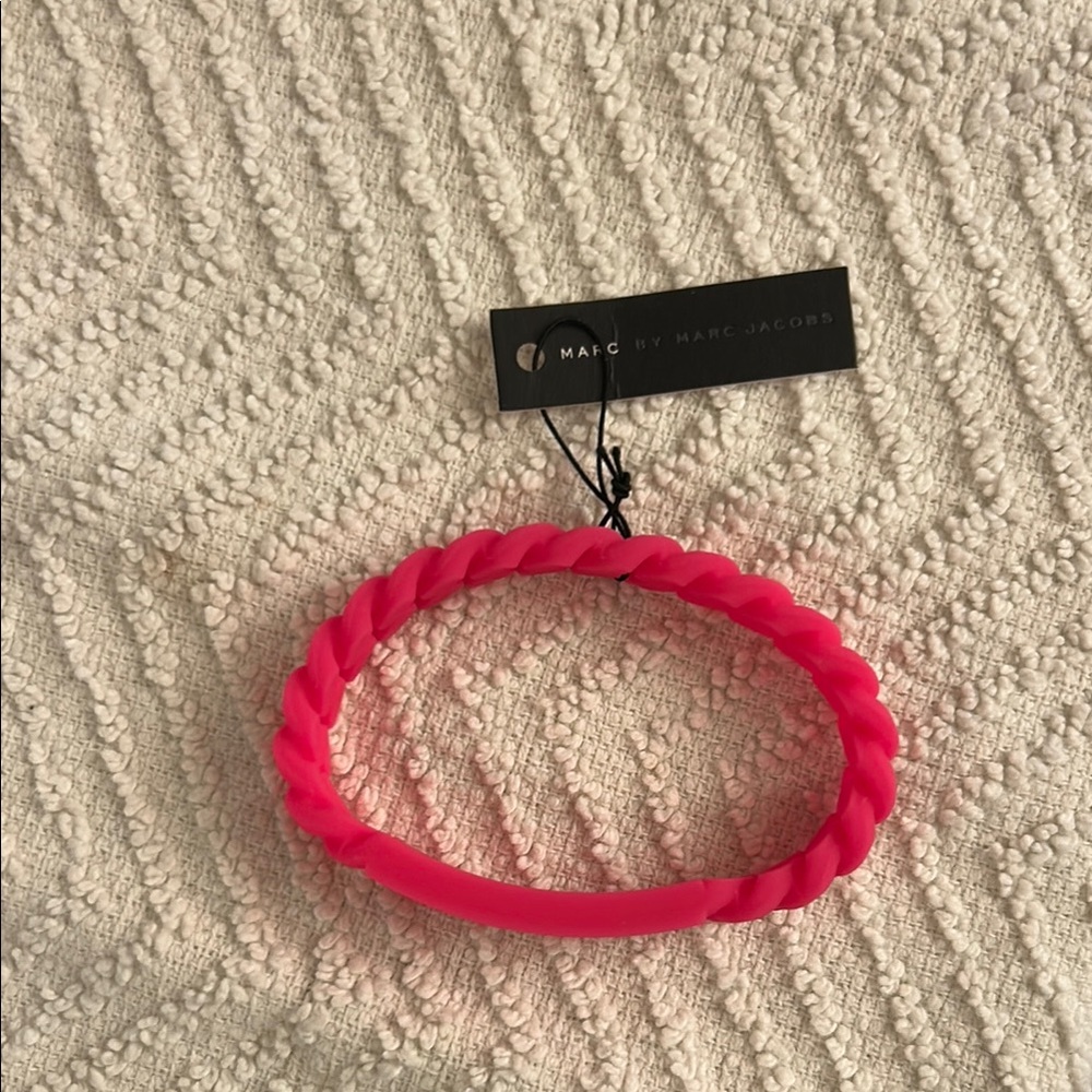 Marc By Marc Jacobs Knockout Pink Silicone Bracelet One Size